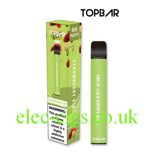 Strawberry Kiwi 600 Puff Disposable ECigarette by Topbar